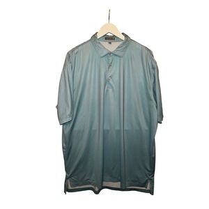 Peter Millar Summer Comfort Polo Shirt Men's XL Blue Plaid Short Sleeve Golf